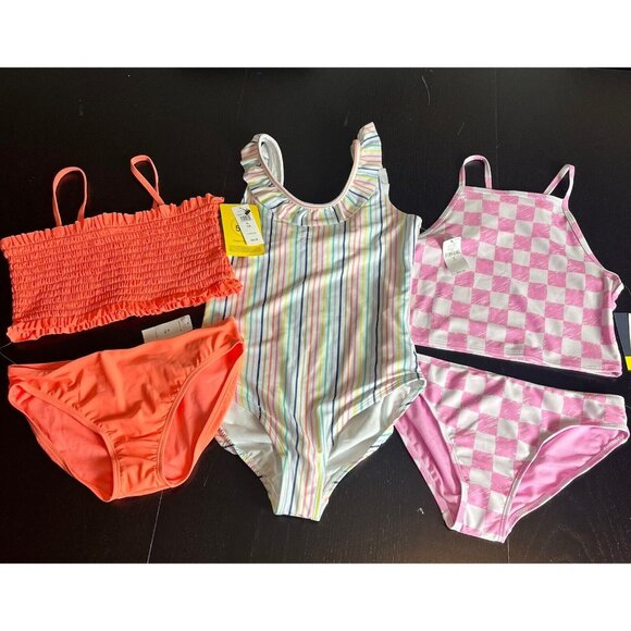 NWT GAP KIDS Girls Size XL (12) Lot of 3 Bathing Suits/Swimsuits Colorful NEW - Picture 1 of 6